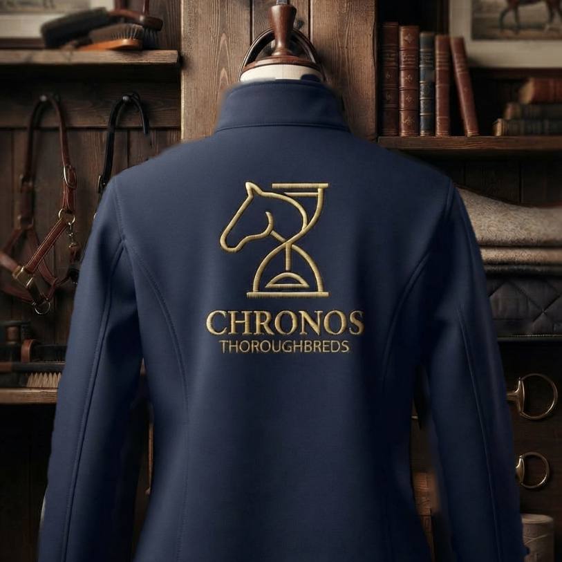 Chronos Thoroughbreds Zip-Up Jacket, back view