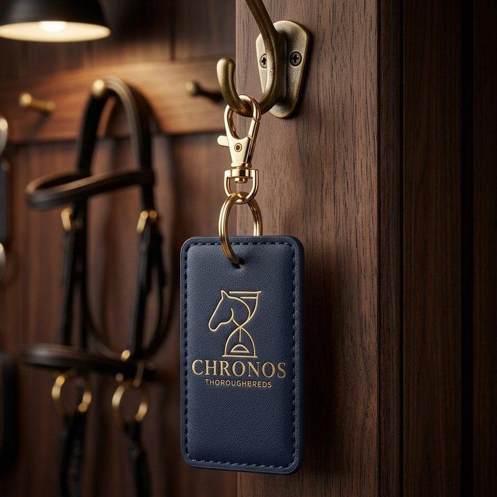 Chronos Thoroughbreds Leather Keyring